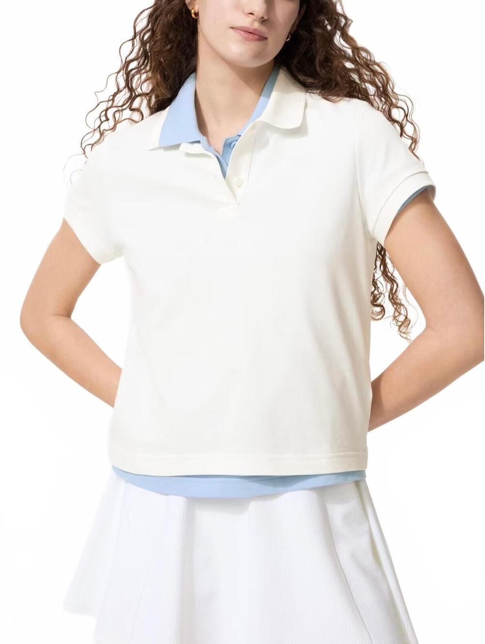 Uniqlo Pique Mini Polo Shirt NWT Off White XXL